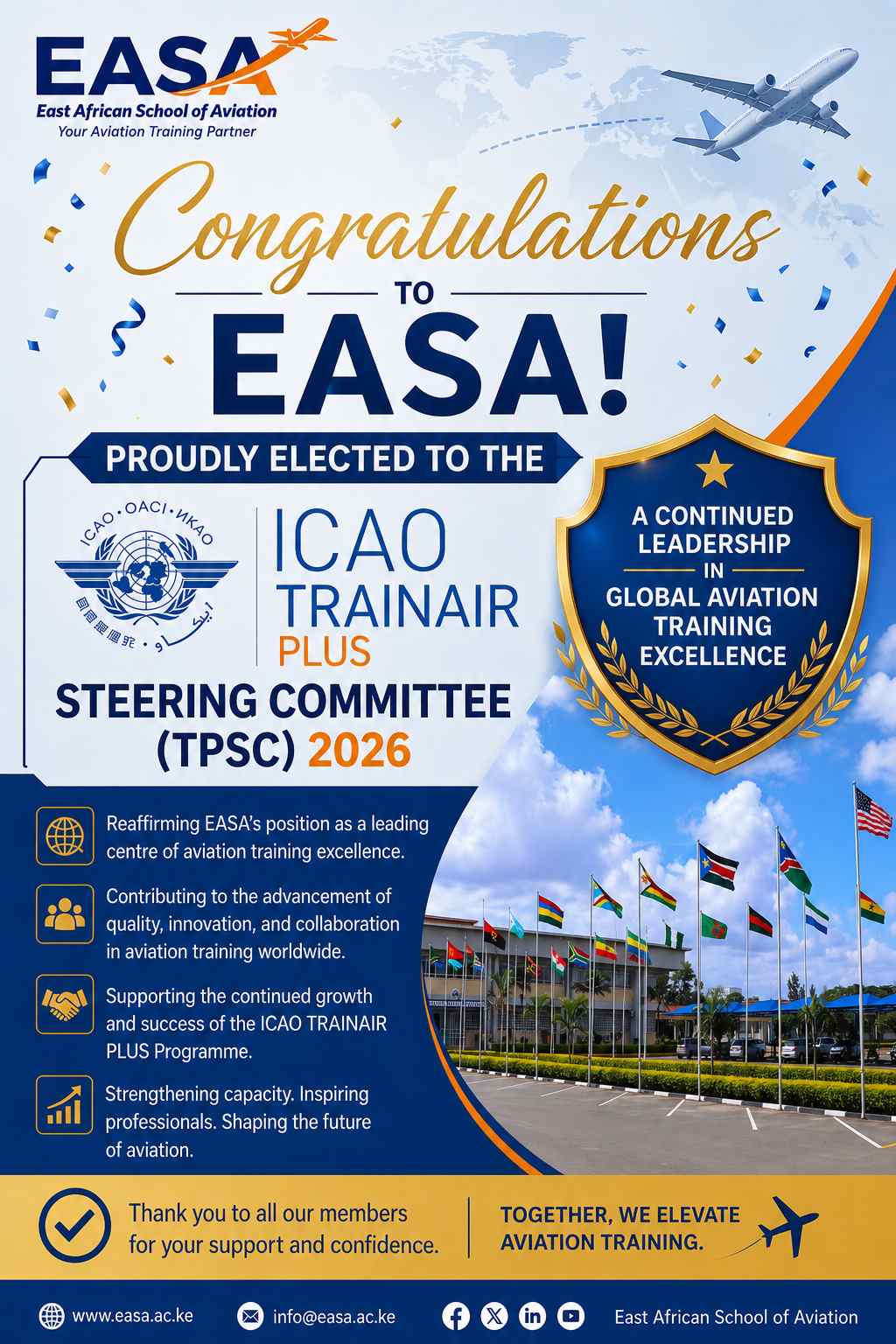 𝗘𝗔𝗦𝗔 𝗘𝗟𝗘𝗖𝗧𝗘𝗗 𝗧𝗢 𝗧𝗛𝗘 𝟮𝟬𝟮𝟲 𝗜𝗖𝗔𝗢 𝗧𝗥𝗔𝗜𝗡𝗔𝗜𝗥 𝗣𝗟𝗨𝗦 𝗦𝗧𝗘𝗘𝗥𝗜𝗡𝗚 𝗖𝗢𝗠𝗠𝗜𝗧𝗧𝗘𝗘 (𝗧𝗣𝗦𝗖)